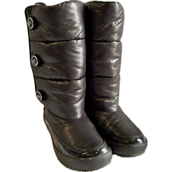 Coach Polina Black Nylon Puffer Winter Boots in Size 6B - Picture 1 of 12